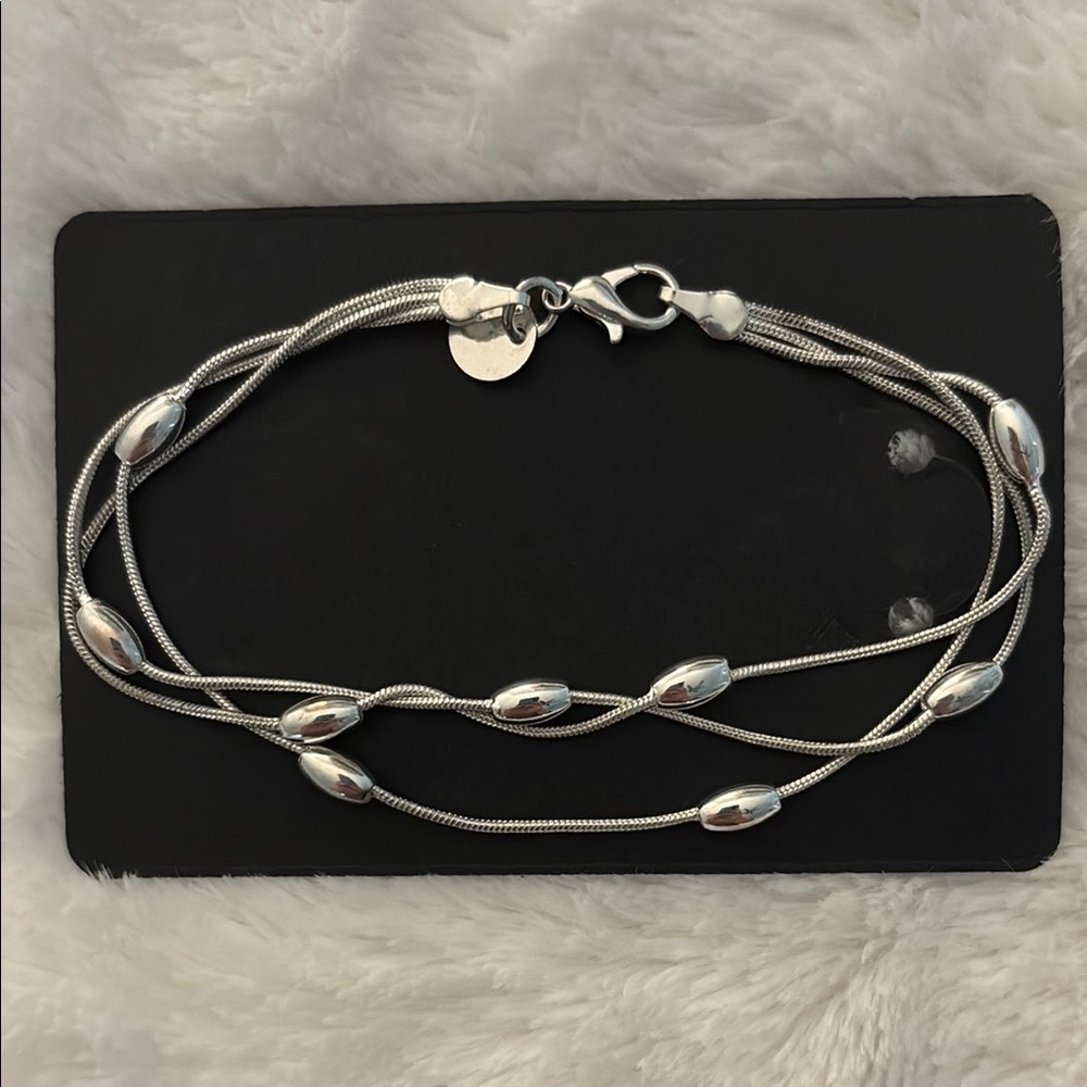 Sterling Silver Three Layer Bracelet